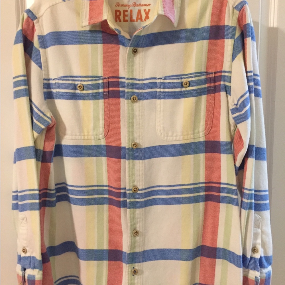 Tommy Bahama Cotton Flannel plaid shirt